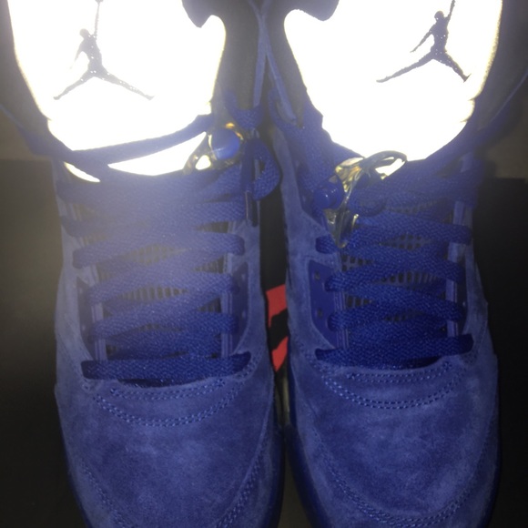 Jordan 5 Blue Suede Size 9 - Picture 2 of 6
